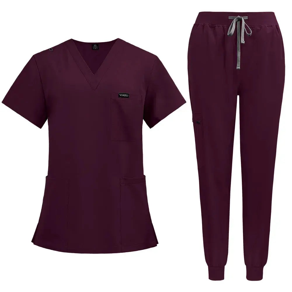 Blouse à manches courtes pour femmes - Blouse d'infirmière Confortable et protectrice pour l'hôpital, isolation et soins de la peau (94% Polyester + 6% Spandex) CJdropshipping