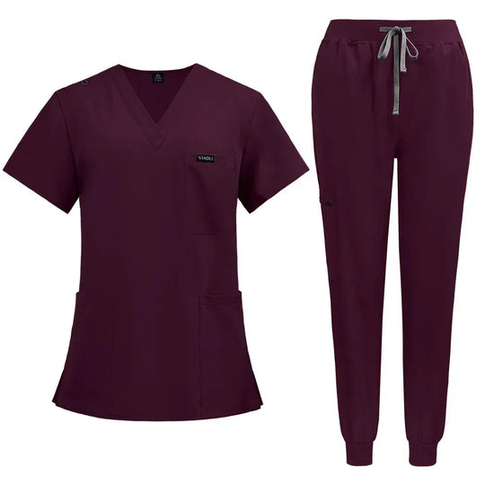 Blouse à manches courtes pour femmes - Blouse d'infirmière Confortable et protectrice pour l'hôpital, isolation et soins de la peau (94% Polyester + 6% Spandex) CJdropshipping