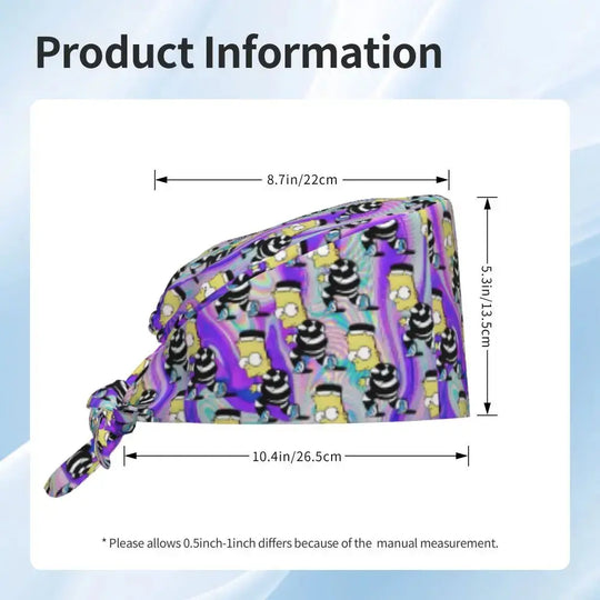 Casquette de travail réglable personnalisée avec explosion de cerveau, casquette chirurgicale des Simpsons, casquette chirurgicale pour infirmier, médecin, chirurgien, pour Chef MedSurgery Store For Digital Health