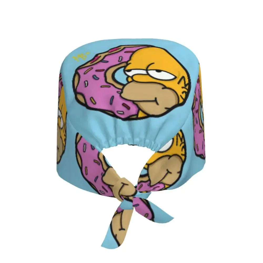 Personnalisé The Simpsons Cartoon Staff Medical Scrubs Hat Men Women Medical Nursing Surgical Scrub Caps MedSurgery Store For Digital Health