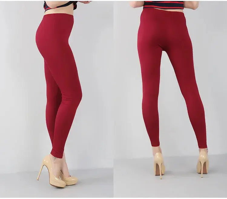 Leggings extensibles en fibre de bambou pour femmes, neuf points, décontractés, grande taille, printemps, été et automne, nouveau de 2024 DSers Fulfillment