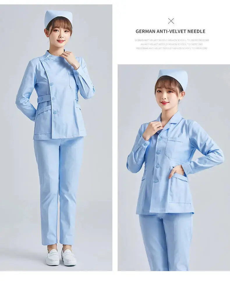 Elite White Nurse Uniform - Women's Short Sleeve Adjustable Scrub Top CJdropshipping