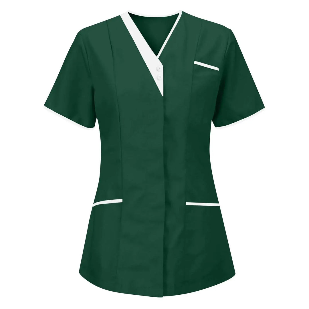 Filipina Medical Elite ISHOWTIENDA - Uniforme clinique ergonomique à manches courtes avec col en V CJdropshipping