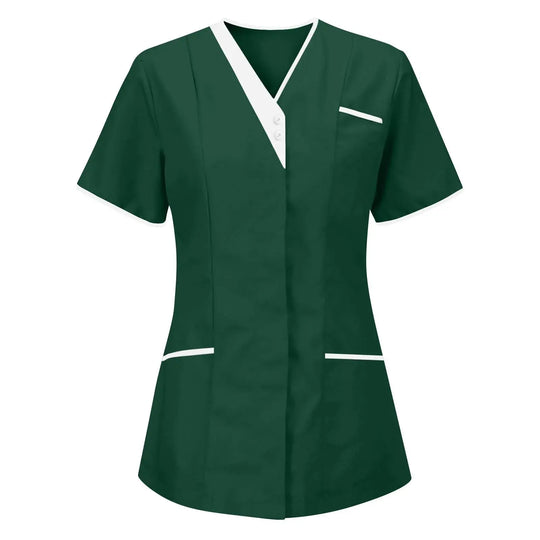 Filipina Medical Elite ISHOWTIENDA - Uniforme clinique ergonomique à manches courtes avec col en V CJdropshipping