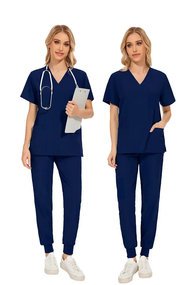 Uniformes médicaux moulants pour femmes, ensembles de blouses, accessoires de soins infirmiers, blouses de chirurgie hospitalière, cliniques dentaires, salons de beauté, vêtements de travail CJdropshipping