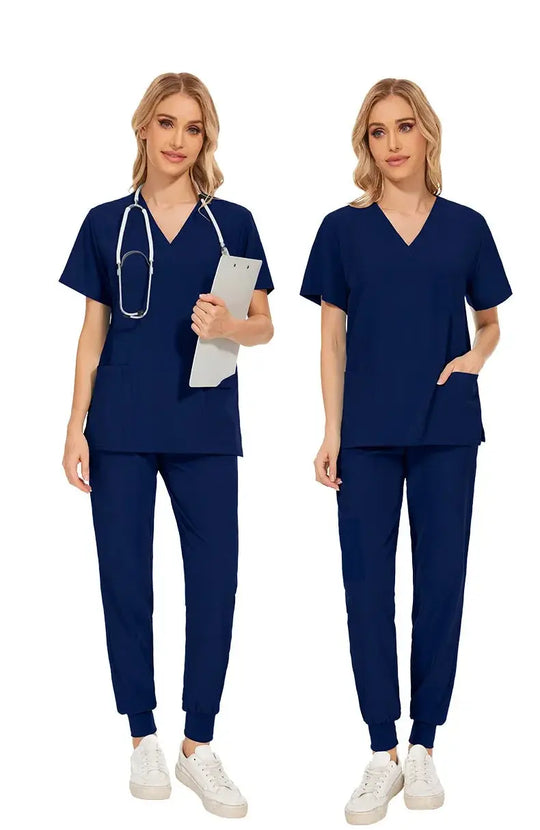 Uniformes médicaux moulants pour femmes, ensembles de blouses, accessoires de soins infirmiers, blouses de chirurgie hospitalière, cliniques dentaires, salons de beauté, vêtements de travail CJdropshipping