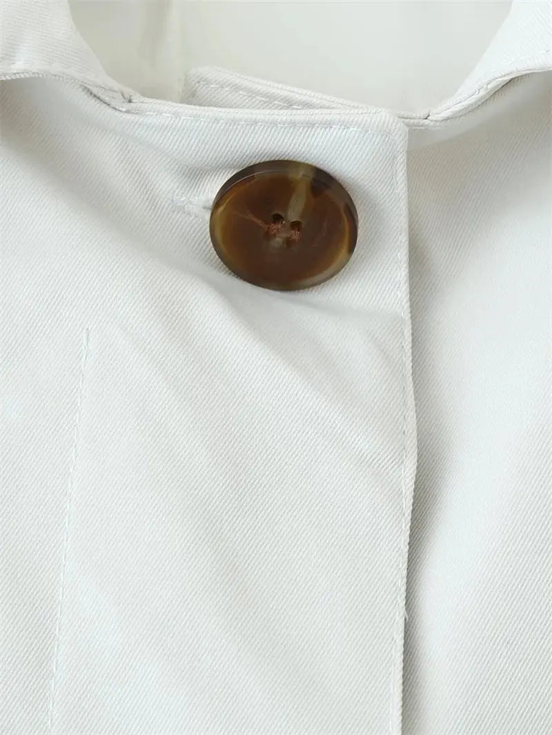 Trench-coat pour femmes, nouveau manteau court avec ceinture, revers, haut décontracté et habillé pour femmes 2025 MedSurgery Store For Digital Health