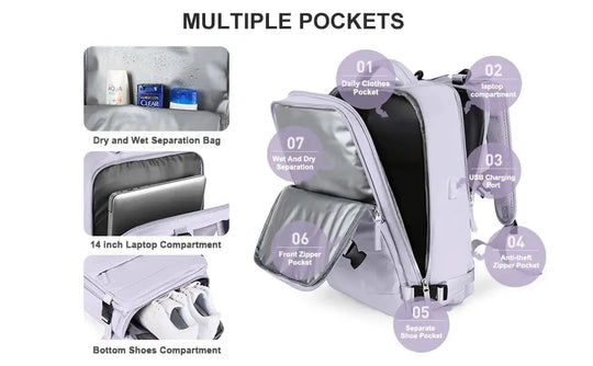 Sac à dos de voyage pour femmes, sac à dos à main, sac à dos pour ordinateur portable approuvé par TSA, sacoche d'infirmière universitaire, sac à dos de week-end décontracté MedSurgery Store For Digital Health