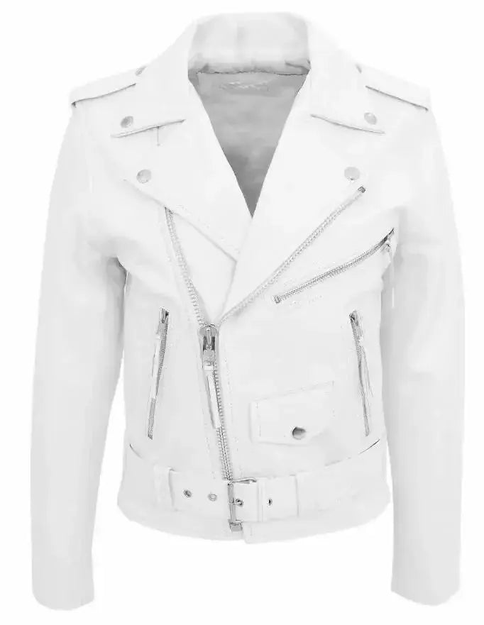 Veste en cuir PU blanc pour homme, manteau à manches longues style moto punk, automne hiver MedSurgery Store For Digital Health