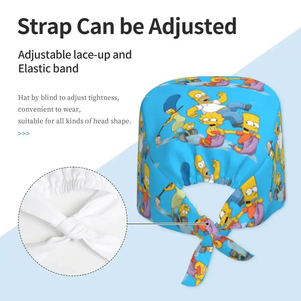 Casquette de travail réglable personnalisée avec explosion de cerveau, casquette chirurgicale des Simpsons, casquette chirurgicale pour infirmier, médecin, chirurgien, pour Chef MedSurgery Store For Digital Health