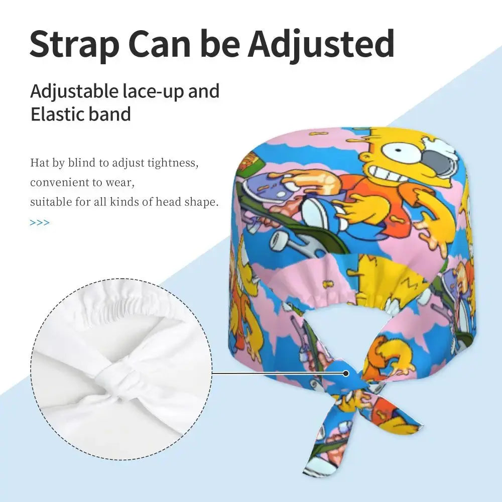 Casquette de travail réglable personnalisée avec explosion de cerveau, casquette chirurgicale des Simpsons, casquette chirurgicale pour infirmier, médecin, chirurgien, pour Chef MedSurgery Store For Digital Health