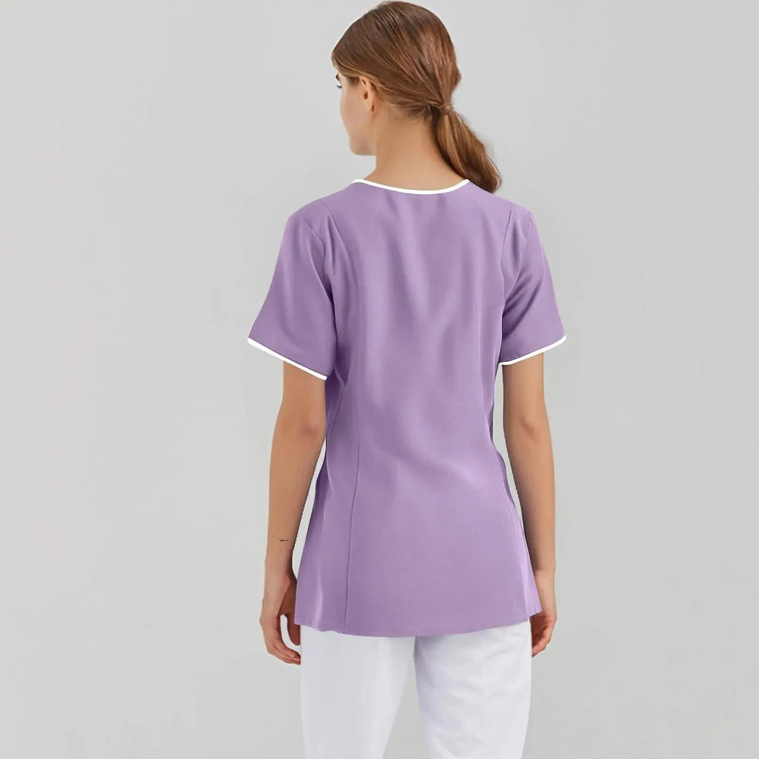 Filipina Medical Elite ISHOWTIENDA - Uniforme clinique ergonomique à manches courtes avec col en V CJdropshipping