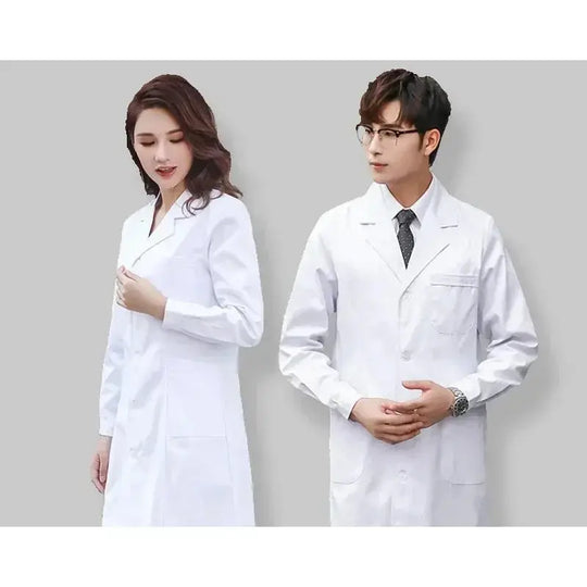 Combinaison d'infirmière, blouse blanche, uniforme médical à manches longues pour femme, blouse de laboratoire médical à manches courtes pour homme, chimie de laboratoire universitaire MedSurgery Store For Digital Health