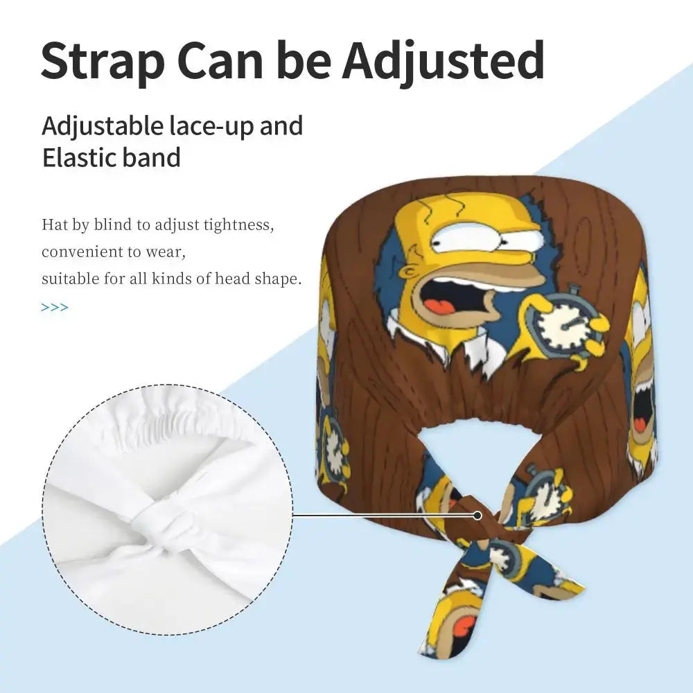 Casquette de travail réglable personnalisée avec explosion de cerveau, casquette chirurgicale des Simpsons, casquette chirurgicale pour infirmier, médecin, chirurgien, pour Chef MedSurgery Store For Digital Health