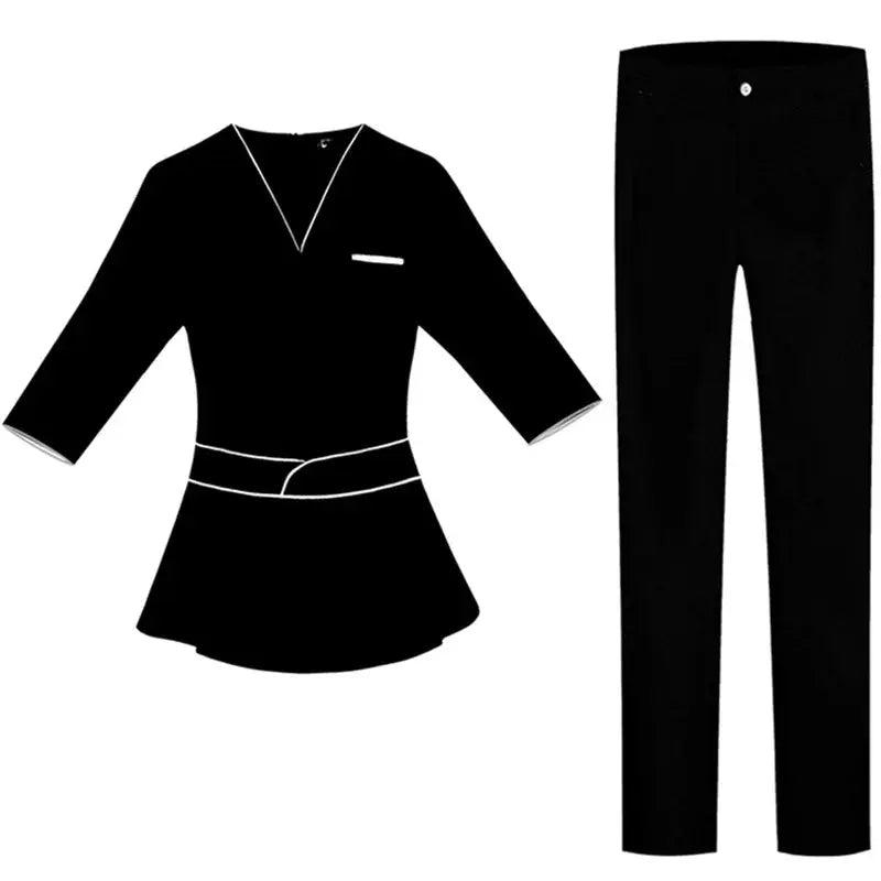 Uniforme d'été pour esthéticienne, combinaison à manches courtes pour salon de beauté, vêtements d'esthéticienne pour spa, vêtements de travail pour massage en hôtel, combinaison coréenne-BC MedSurgery Store For Digital Health