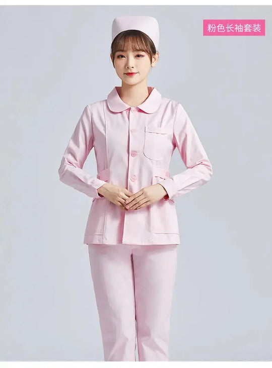 Elite White Nurse Uniform - Women's Short Sleeve Adjustable Scrub Top CJdropshipping