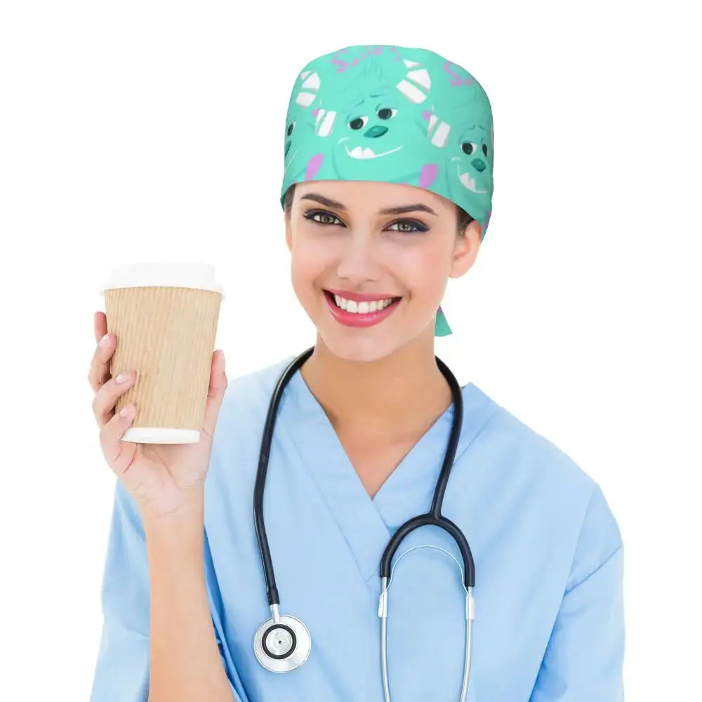 Casquette de travail réglable personnalisée avec dessin animé Monsters University, casquette chirurgicale pour hommes et femmes, casquette chirurgicale pour infirmières, médecins et chirurgiens MedSurgery Store For Digital Health