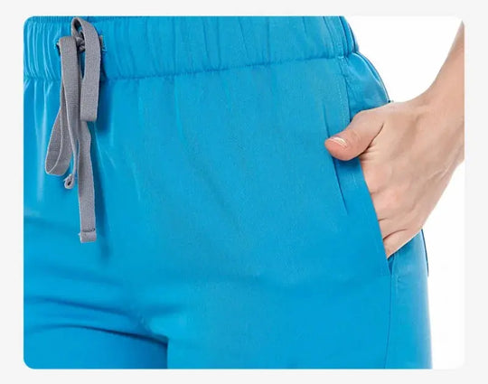 Haut de travail, uniforme de médecin et d'infirmière, pantalon uni avec plus de poches, pantalon dentaire, blouse unisexe, ensemble de 3 pièces CJdropshipping
