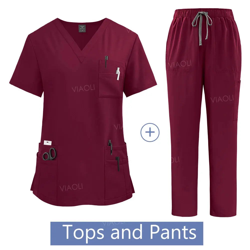 Uniforme médical pour femme, ensemble de blouses d'hôpital, vente en gros, uniformes d'infirmières, vêtements de travail pour les pharmacies et les cliniques de soins de santé CJdropshipping