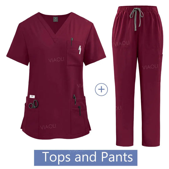 Uniforme médical pour femme, ensemble de blouses d'hôpital, vente en gros, uniformes d'infirmières, vêtements de travail pour les pharmacies et les cliniques de soins de santé CJdropshipping