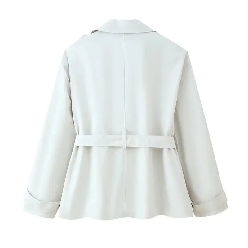Trench-coat pour femmes, nouveau manteau court avec ceinture, revers, haut décontracté et habillé pour femmes 2025 MedSurgery Store For Digital Health