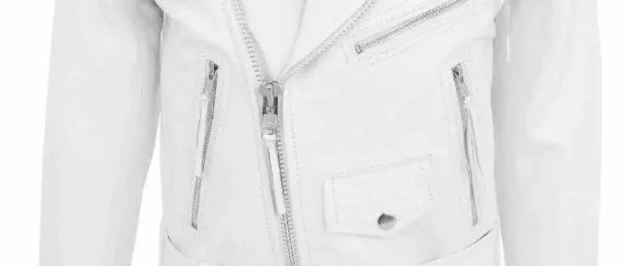 Veste en cuir PU blanc pour homme, manteau à manches longues style moto punk, automne hiver MedSurgery Store For Digital Health