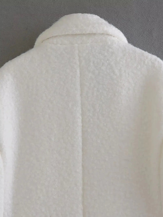 2025 Veste longue en laine pour femme Automne Hiver Manteau en cachemire Longueur moyenne Mélange de laine Manches longues Elégant Vêtements à une seule poitrine MedSurgery Store For Digital Health