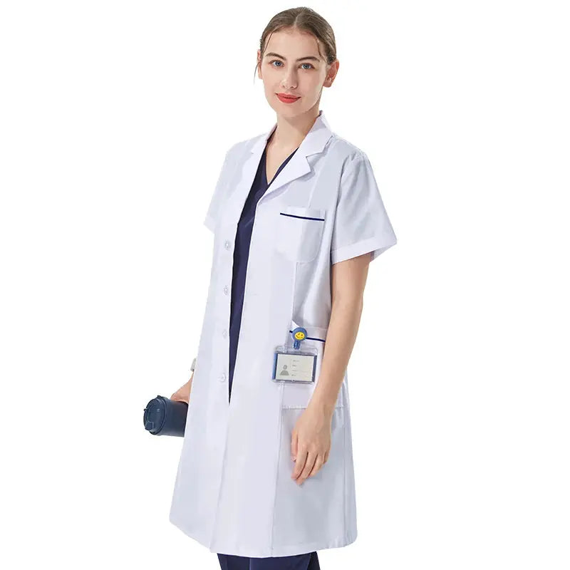 Blouse de laboratoire blanche bon marché pour femmes, hommes, étudiants, chimie, professionnels de la santé, infirmière, manches longues, blouse de médecin XK002 MedSurgery Store For Digital Health