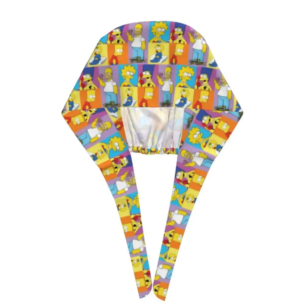 Personnalisé The Simpsons Cartoon Staff Medical Scrubs Hat Men Women Medical Nursing Surgical Scrub Caps MedSurgery Store For Digital Health