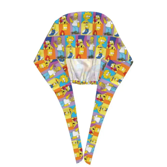 Personnalisé The Simpsons Cartoon Staff Medical Scrubs Hat Men Women Medical Nursing Surgical Scrub Caps MedSurgery Store For Digital Health