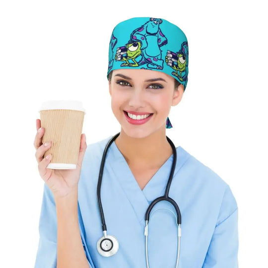 Casquette de travail réglable personnalisée avec dessin animé Monsters University, casquette chirurgicale pour hommes et femmes, casquette chirurgicale pour infirmières, médecins et chirurgiens MedSurgery Store For Digital Health