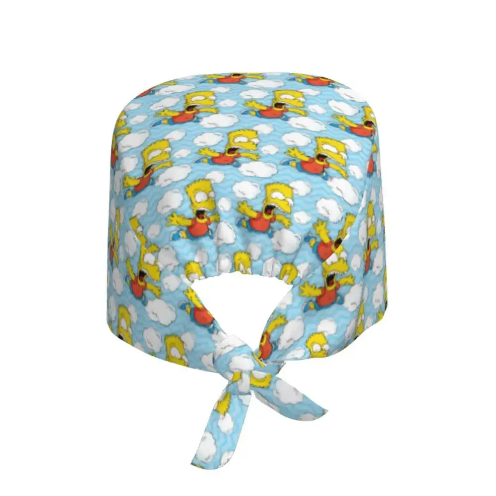 Personnalisé The Simpsons Cartoon Staff Medical Scrubs Hat Men Women Medical Nursing Surgical Scrub Caps MedSurgery Store For Digital Health