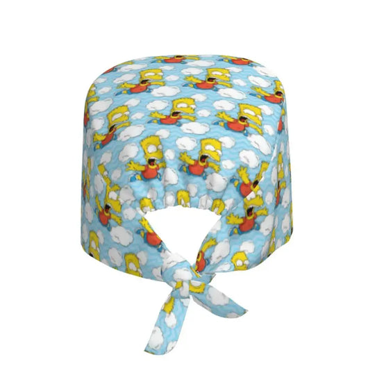 Personnalisé The Simpsons Cartoon Staff Medical Scrubs Hat Men Women Medical Nursing Surgical Scrub Caps MedSurgery Store For Digital Health