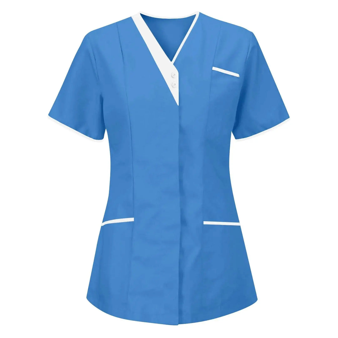 Filipina Medical Elite ISHOWTIENDA - Uniforme clinique ergonomique à manches courtes avec col en V CJdropshipping