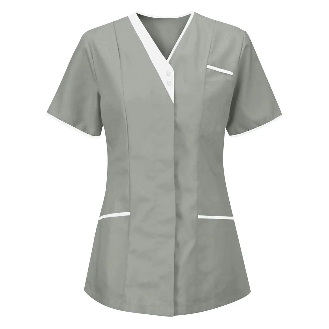 Filipina Medical Elite ISHOWTIENDA - Uniforme clinique ergonomique à manches courtes avec col en V CJdropshipping