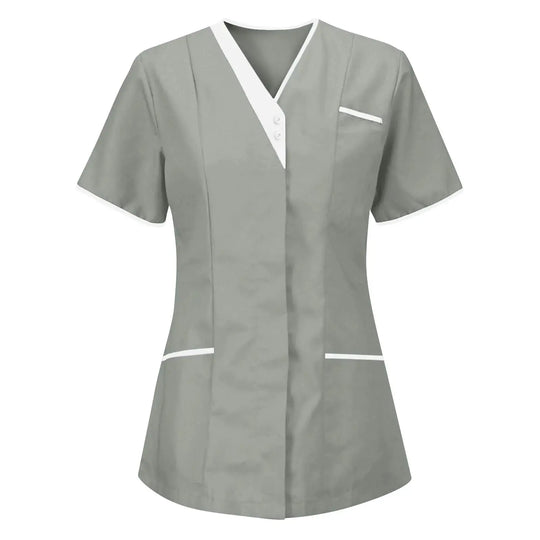 Filipina Medical Elite ISHOWTIENDA - Uniforme clinique ergonomique à manches courtes avec col en V CJdropshipping