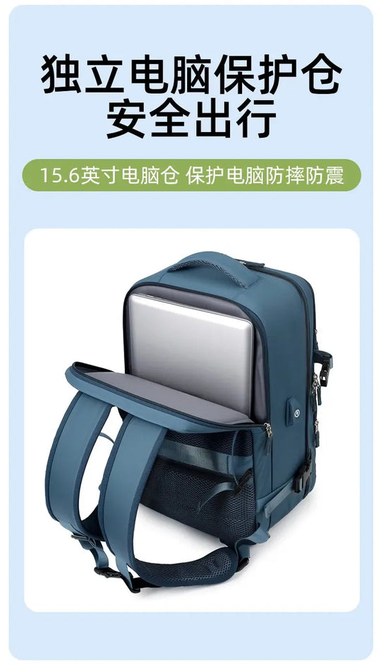 Grand sac à dos de voyage pour femmes et hommes, sac de cabine, sac à dos d'avion imperméable multifonctionnel avec chargement USB, sac à dos antivol MedSurgery Store For Digital Health