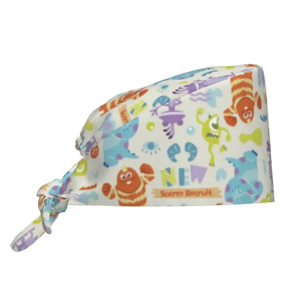 Casquette de travail réglable personnalisée avec dessin animé Monsters University, casquette chirurgicale pour hommes et femmes, casquette chirurgicale pour infirmières, médecins et chirurgiens MedSurgery Store For Digital Health