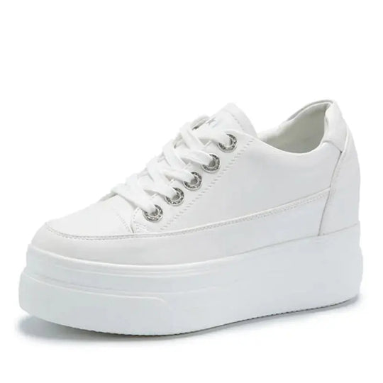 Chaussures ete femme espadrille femme basket femme compensé Baskets casual pour femmes, chaussures blanches respirantes et confortables avec talons de 8CM, hauteur de la plateforme augmentée, automne, 2022 MedSurgery Store For Digital Health