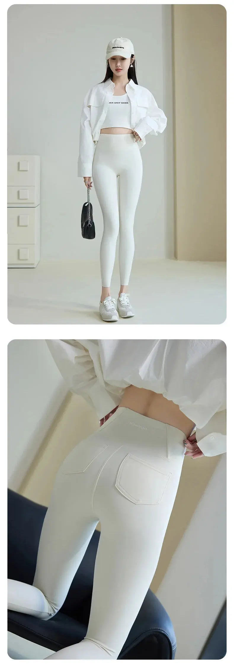BIVIGAOS 2025 Printemps Été poche arrière Peau de requin Leggings femmes serré blanc Casual sport Fitness Leggings Leggings skinny pantalon MedSurgery Store For Digital Health