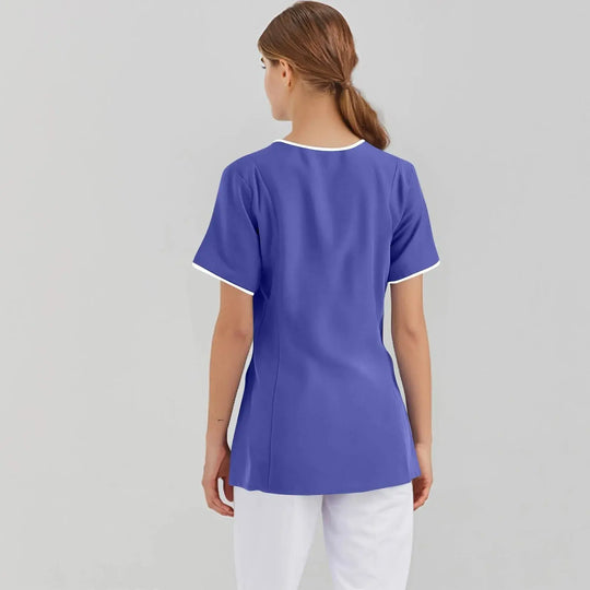 Filipina Medical Elite ISHOWTIENDA - Uniforme clinique ergonomique à manches courtes avec col en V CJdropshipping