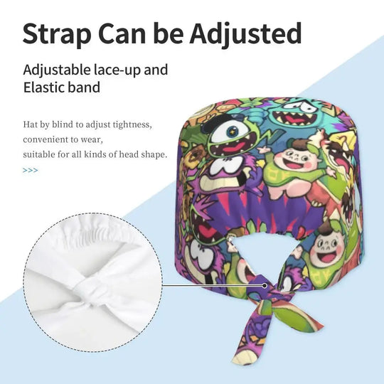 Casquette de travail réglable personnalisée avec dessin animé Monsters University, casquette chirurgicale pour hommes et femmes, casquette chirurgicale pour infirmières, médecins et chirurgiens MedSurgery Store For Digital Health
