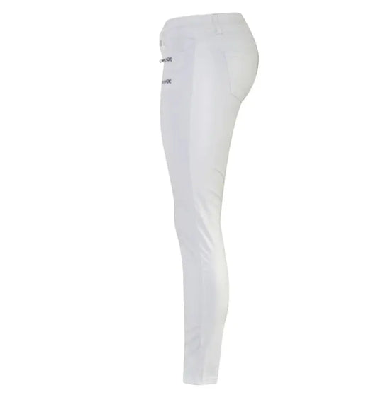 Pantalon taille basse pour femme, pantalon élastique moulant avec double fermeture éclair, pantalon en faux cuir blanc pour femme MedSurgery Store For Digital Health