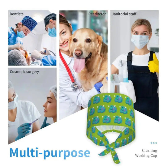 Casquette de travail réglable personnalisée avec dessin animé Monsters University, casquette chirurgicale pour hommes et femmes, casquette chirurgicale pour infirmières, médecins et chirurgiens MedSurgery Store For Digital Health