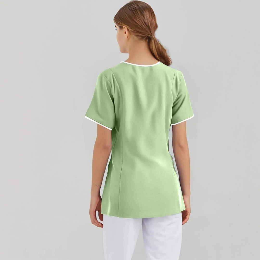Filipina Medical Elite ISHOWTIENDA - Uniforme clinique ergonomique à manches courtes avec col en V CJdropshipping