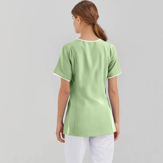 Filipina Medical Elite ISHOWTIENDA - Uniforme clinique ergonomique à manches courtes avec col en V CJdropshipping