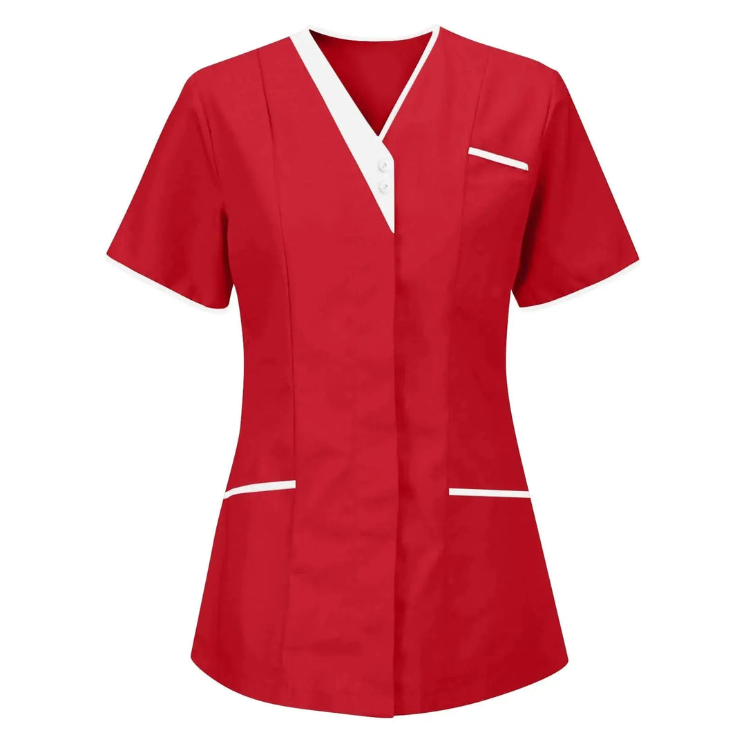 Filipina Medical Elite ISHOWTIENDA - Uniforme clinique ergonomique à manches courtes avec col en V CJdropshipping