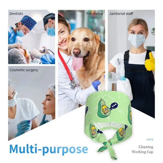 Personnalisé The Simpsons Cartoon Staff Medical Scrubs Hat Men Women Medical Nursing Surgical Scrub Caps MedSurgery Store For Digital Health