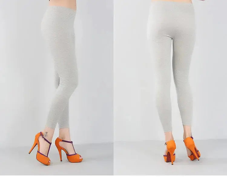 Leggings extensibles en fibre de bambou pour femmes, neuf points, décontractés, grande taille, printemps, été et automne, nouveau de 2024 DSers Fulfillment