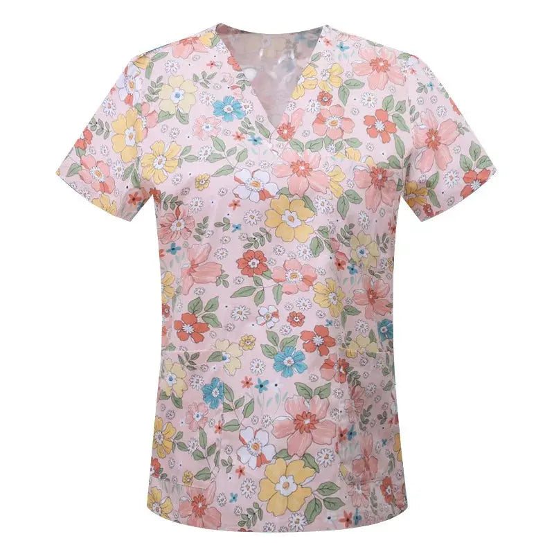 Blouse en coton imprimé animalier, blouse chirurgicale pour clinique vétérinaire, hôpital, soins infirmiers CJdropshipping